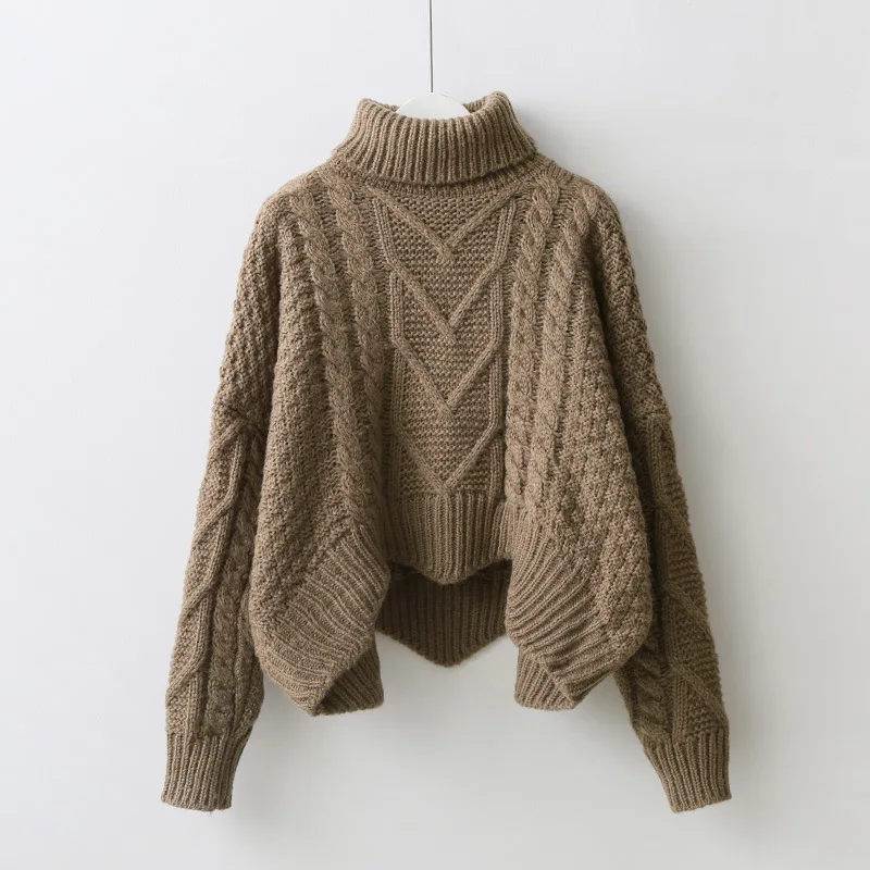 Turtleneck Sweater Women Loose Knitted Pullovers Woman 2021 Autumn Winter Casual Jumpers Fashion Free Size Thick Pullover Femme
Turtleneck Sweater Women Loose Knitted Pullovers Woman 2021 Autumn Winter Casual Jumpers Fashion Free Size Thick Pullover Femme