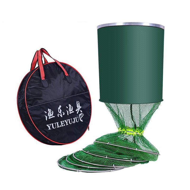 5 Layers Collapsible Fishing Net Network Folding Nylon Mesh Fish Cage Trap with Stainless Steel Double-Loop Fish Accessories Bag
5 Layers Collapsible Fishing Net Network Folding Nylon Mesh Fish Cage Trap with Stainless Steel Double-Loop Fish Accessories Bag