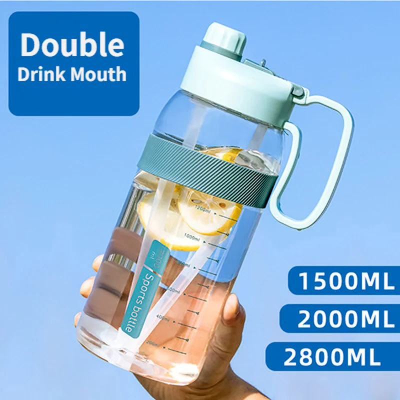 1500/2000/2800ml Large Capacity Sports Water Bottles with Straw Fall Resistant Leak-Proof Drink Bottles for Camping Cycling Home
1500/2000/2800ml Large Capacity Sports Water Bottles with Straw Fall Resistant Leak-Proof Drink Bottles for Camping Cycling Home