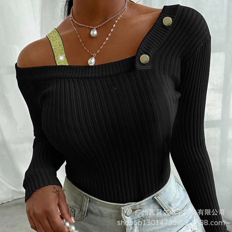 2021 new style inner sweater knit top clothes women's bottoming shirt long sleeves
2021 new style inner sweater knit top clothes women's bottoming shirt long sleeves