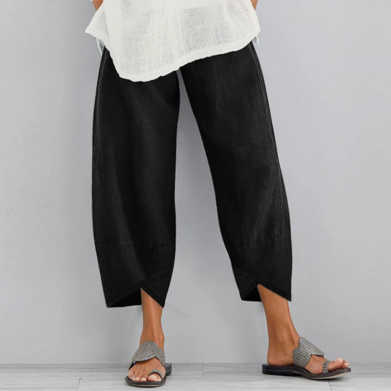 Vintage Women Cotton Linen Wide Leg Pants 2021 Female Asymmetric Trousers Ladies Casual Loose Pockets Elastic Waist Pants
Vintage Women Cotton Linen Wide Leg Pants 2021 Female Asymmetric Trousers Ladies Casual Loose Pockets Elastic Waist Pants