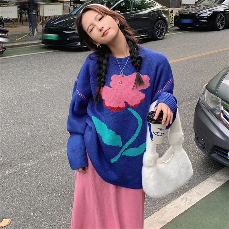 women sweater y2k knit vintage clothes oversize long sleeve preppy sweater Knitted Tops O Neck Long Sleeve Retro Loose Pullover
women sweater y2k knit vintage clothes oversize long sleeve preppy sweater Knitted Tops O Neck Long Sleeve Retro Loose Pullover