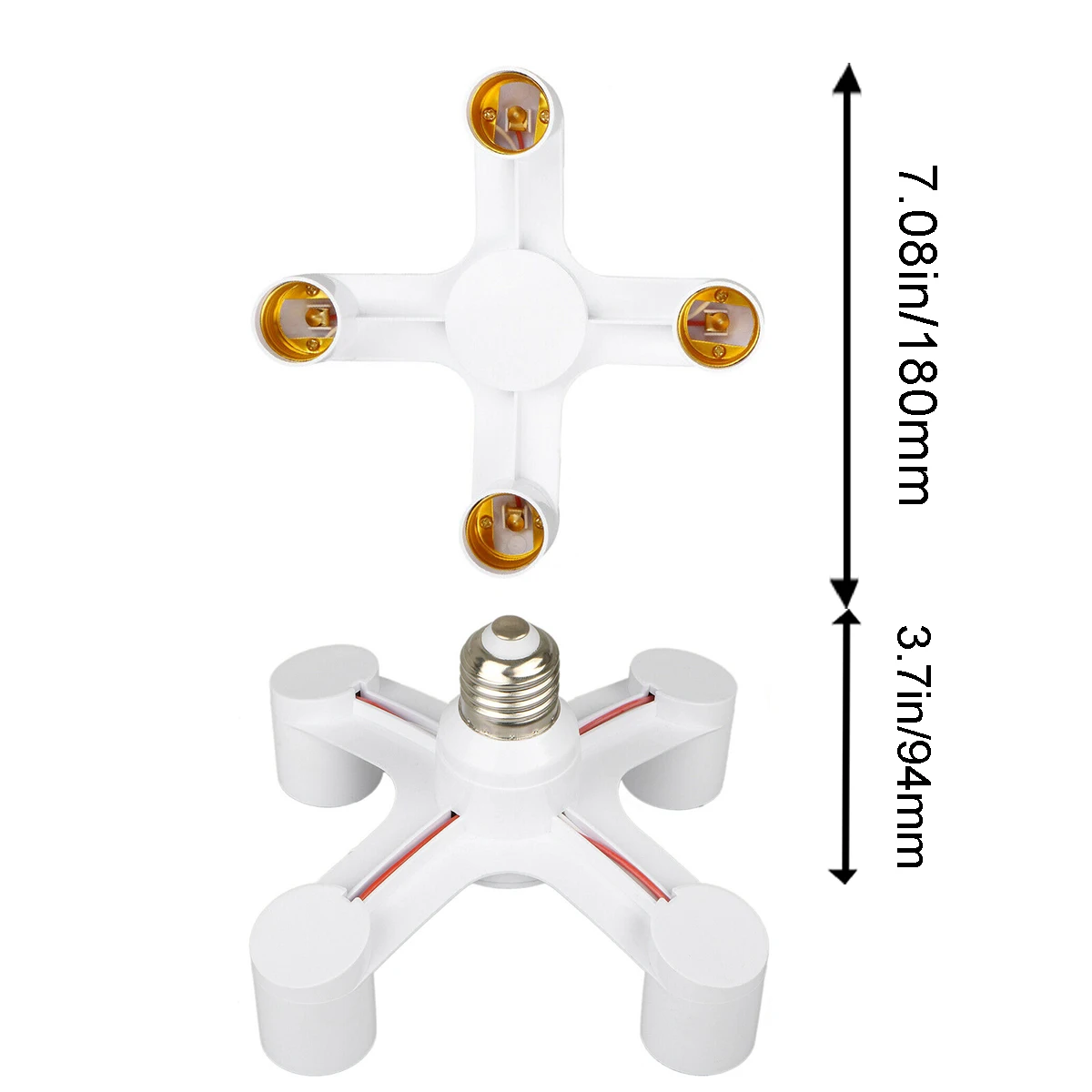 4 in 1 Bulb Base Adapter Converters Socket E27 Bulb Holder Home Lights Split Lamp Holder Base Socket Splitter
4 in 1 Bulb Base Adapter Converters Socket E27 Bulb Holder Home Lights Split Lamp Holder Base Socket Splitter