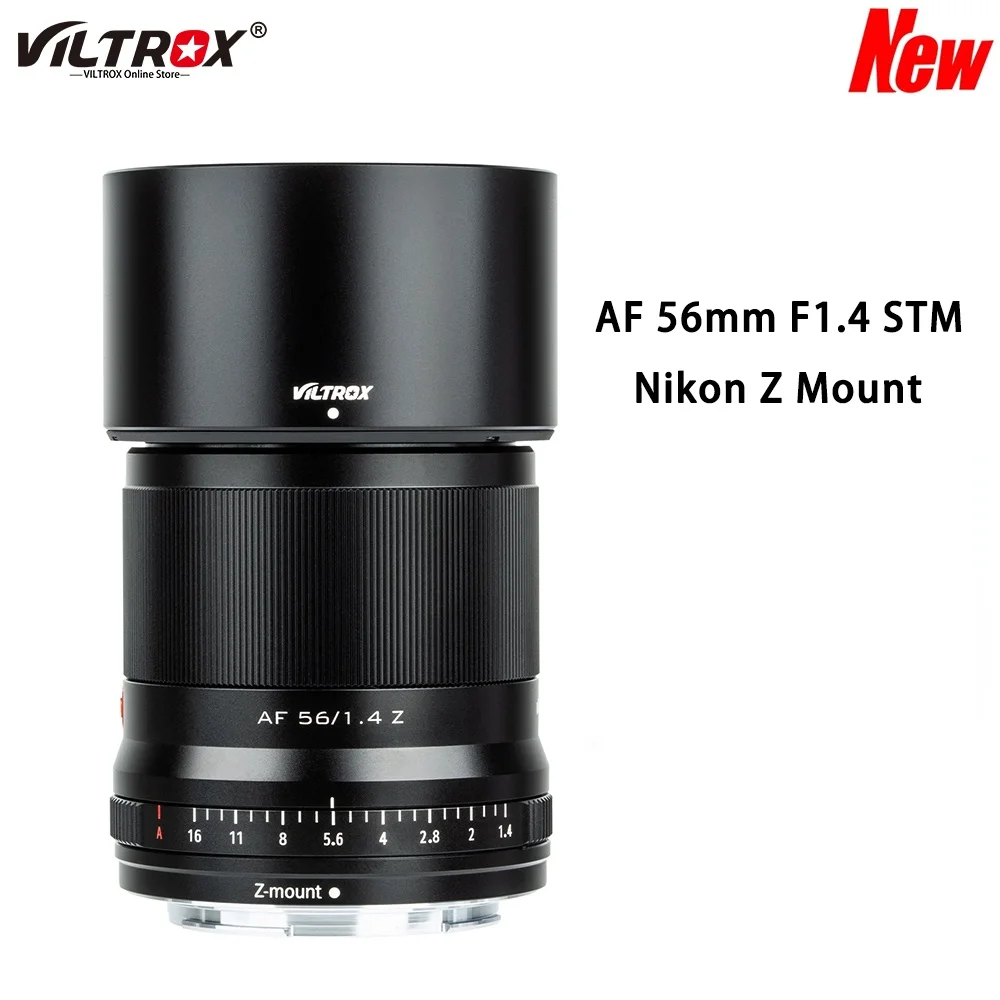 VILTROX 56mm F1.4 Z Camera Lens Auto Focus Large Aperture Portrait Lens APS-C Lens for Nikon Z mount Camera Lens Z5 Z6 Z7 II Z50
VILTROX 56mm F1.4 Z Camera Lens Auto Focus Large Aperture Portrait Lens APS-C Lens for Nikon Z mount Camera Lens Z5 Z6 Z7 II Z50