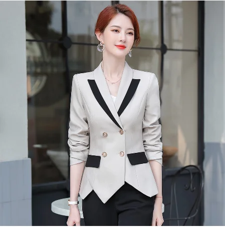 Fashion Asymmetric Double Breasted Women Girl Blazer New Arrival Gray Pink Apricot Elegant Ladies Female Winter Jacket
Fashion Asymmetric Double Breasted Women Girl Blazer New Arrival Gray Pink Apricot Elegant Ladies Female Winter Jacket