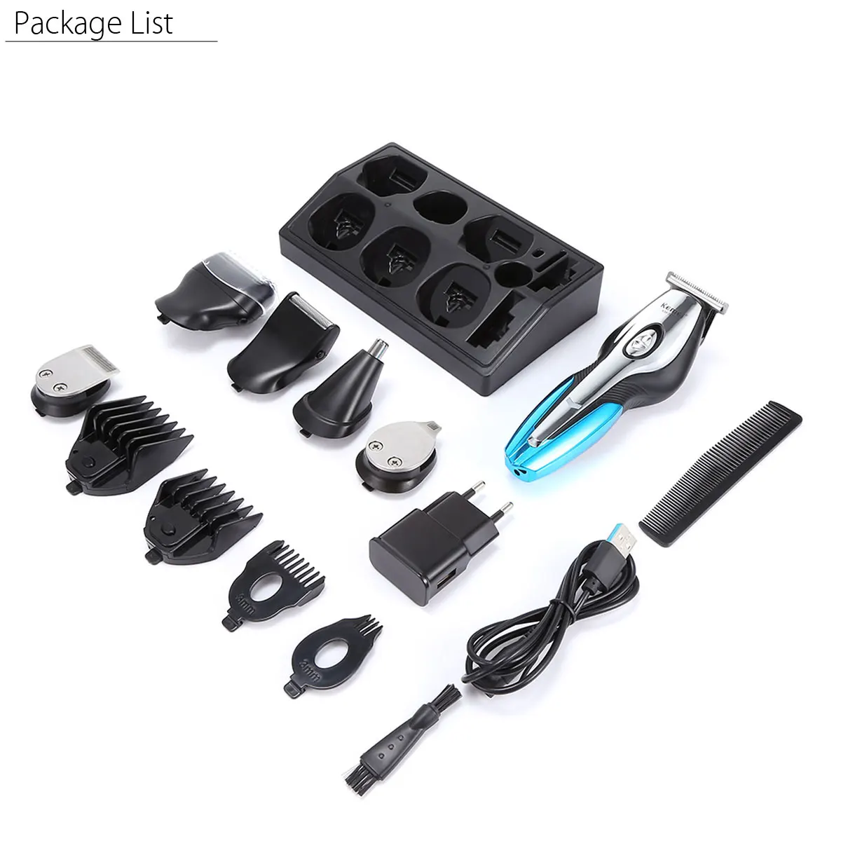 KEMEI Rechargeable Electric Hair Trimmers 11 in 1 Hair Clipper Electric Shaver Beard Trimmer Men Shaving Machine Nose Trimmer 
KEMEI Rechargeable Electric Hair Trimmers 11 in 1 Hair Clipper Electric Shaver Beard Trimmer Men Shaving Machine Nose Trimmer