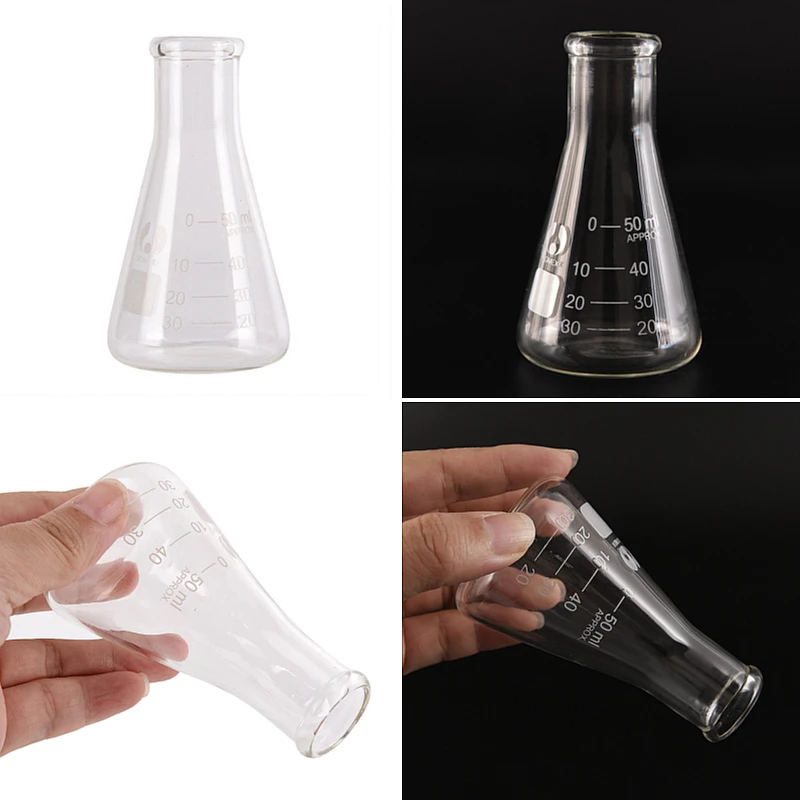 1PC 50ml Transparent Clear Lab Conical Flask Clear Glass Scientific Safe Glassware Laboratory School Glass Erlenmeyer Flask
1PC 50ml Transparent Clear Lab Conical Flask Clear Glass Scientific Safe Glassware Laboratory School Glass Erlenmeyer Flask