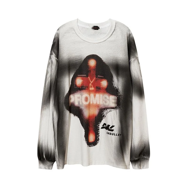 Graffiti Letter Printing Round Neck Men's And Women's Long-sleeved Pullover Autumn American Street Style Hip Hop Harajuku Tops
Graffiti Letter Printing Round Neck Men's And Women's Long-sleeved Pullover Autumn American Street Style Hip Hop Harajuku Tops