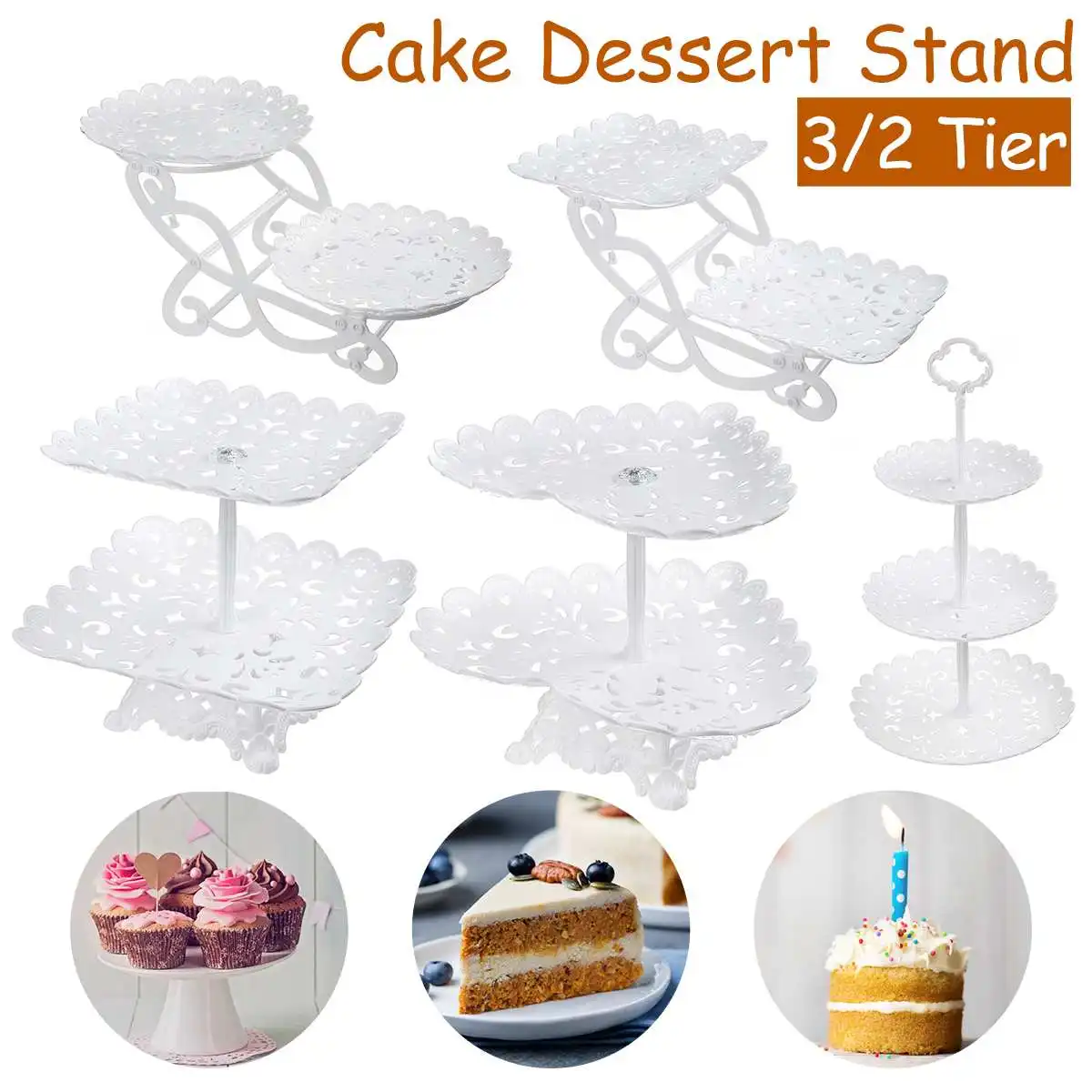 2/3 Tiers Cake Stand Tableware Bakeware Tray Dessert Display Rack Cake Decorating Tools For Afternoon Tea Wedding Plates Party 
2/3 Tiers Cake Stand Tableware Bakeware Tray Dessert Display Rack Cake Decorating Tools For Afternoon Tea Wedding Plates Party