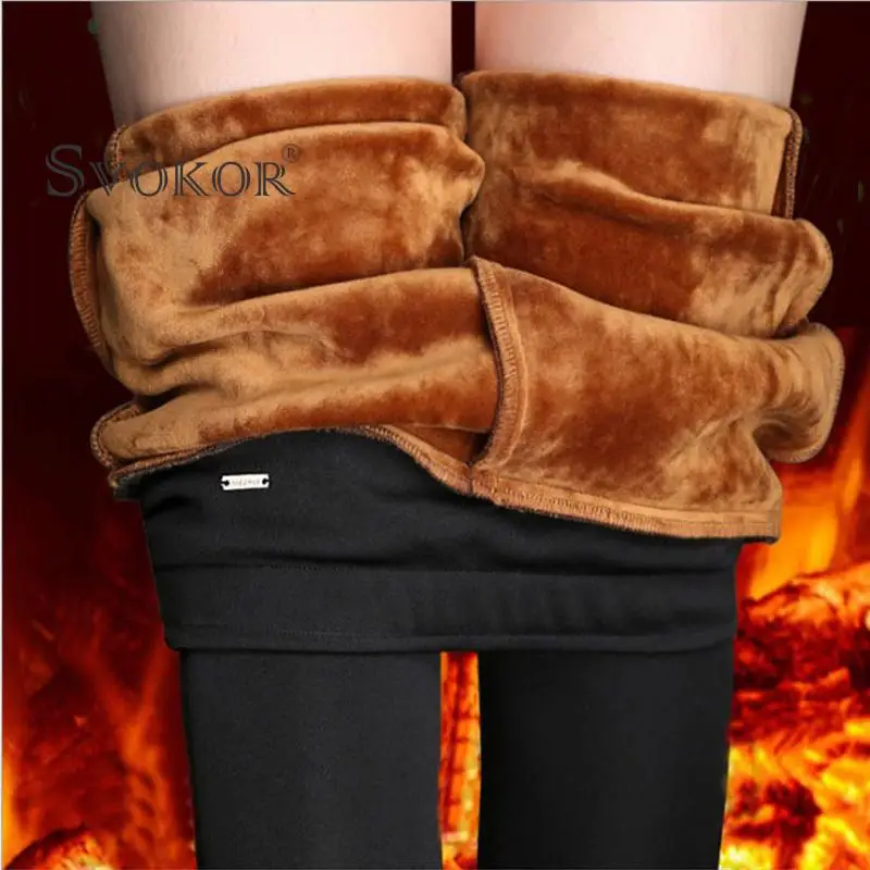SVOKOR Women Fleece Pants Winter Plus Velvet Thickened Trousers High Waist Elasticity Slim Jeggings Leggings Pencil Pants
SVOKOR Women Fleece Pants Winter Plus Velvet Thickened Trousers High Waist Elasticity Slim Jeggings Leggings Pencil Pants