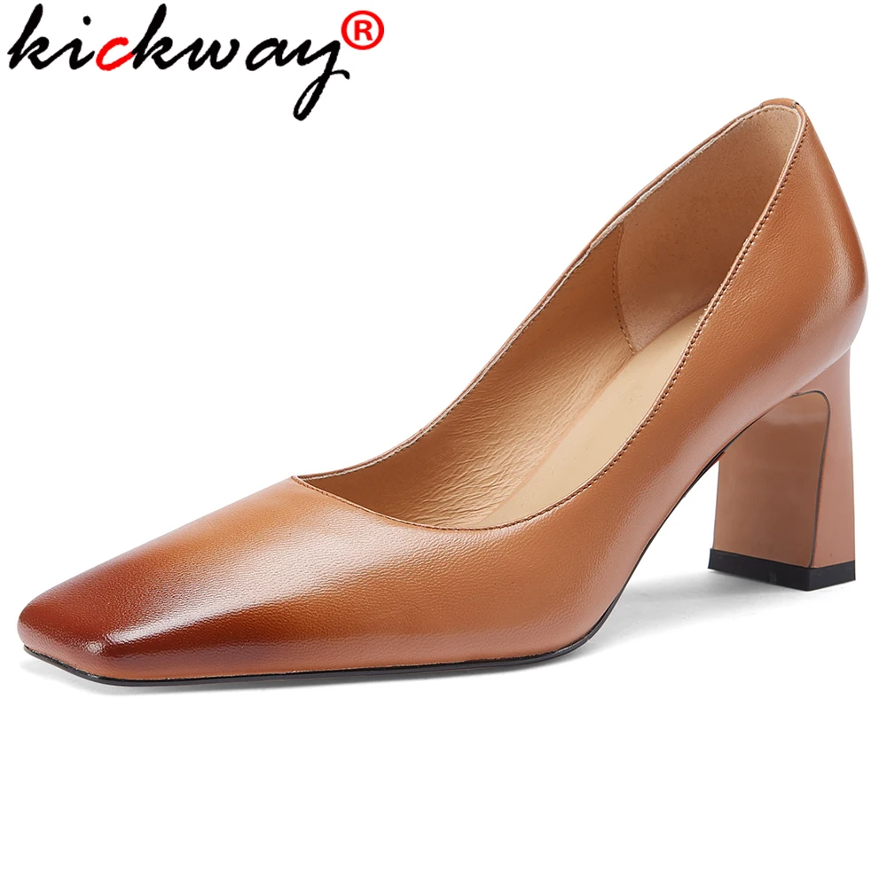 Kickway Retro Square Heeled Pumps For Women 2021 Spring Genuine Leather Women Shoes Office Metal Decoration Shoes Woman 34-40 
Kickway Retro Square Heeled Pumps For Women 2021 Spring Genuine Leather Women Shoes Office Metal Decoration Shoes Woman 34-40