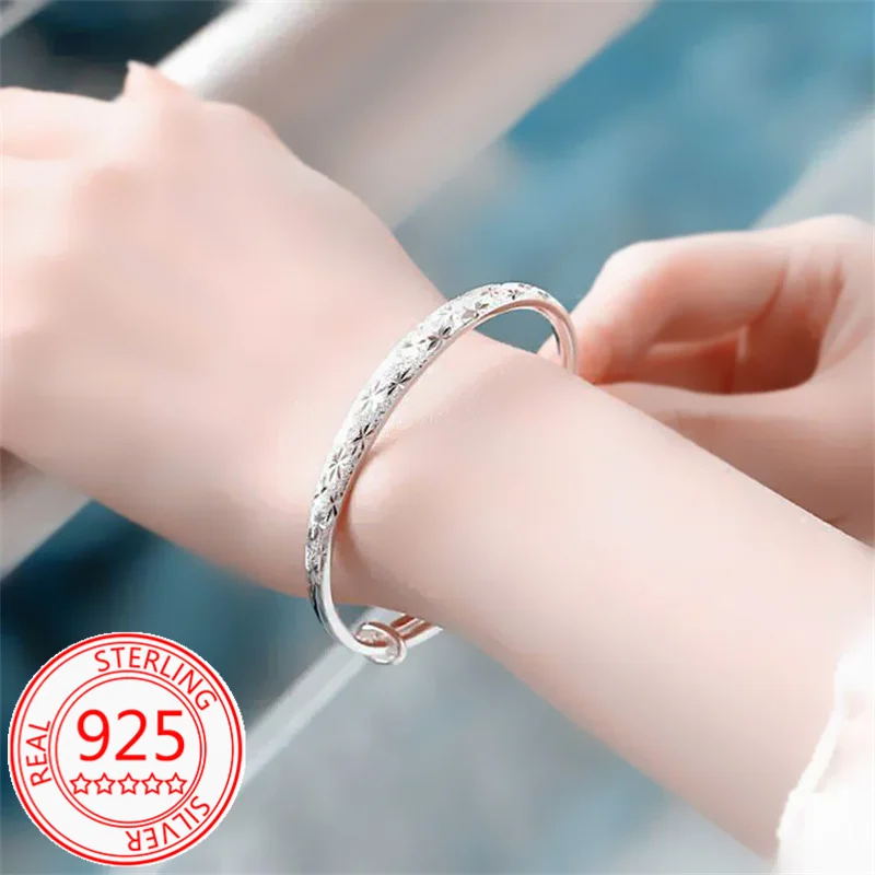 925 Pure Silver Jewelry, Lady's Elegant and Sweet Bracelet, Japanese and Korean Star Silver Push-Pull Bracelet, Engagement Gift
925 Pure Silver Jewelry, Lady's Elegant and Sweet Bracelet, Japanese and Korean Star Silver Push-Pull Bracelet, Engagement Gift