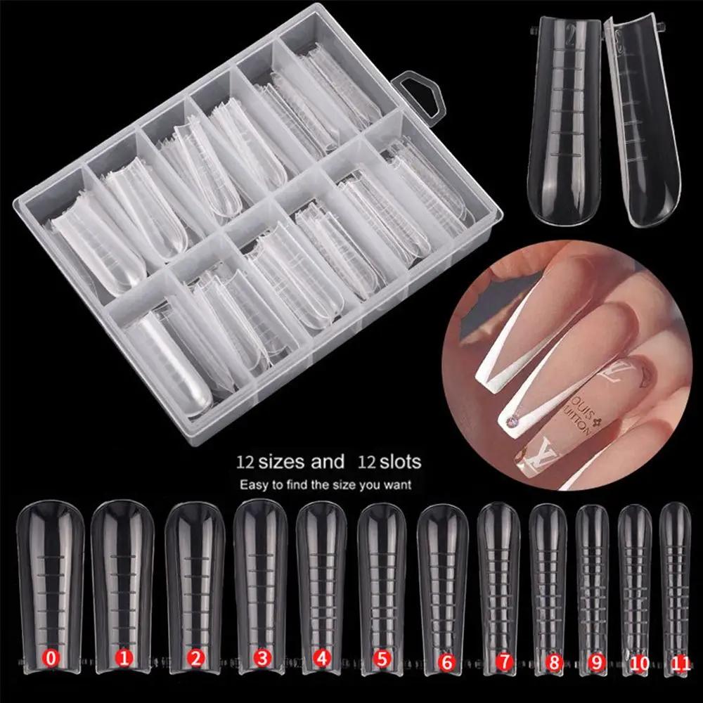 120Pcs Quick Building Mold Nail Tips Dual Form False Nails Full Cover Reusable Clear for Extension Poly Nail Gel Manicure Tools
120Pcs Quick Building Mold Nail Tips Dual Form False Nails Full Cover Reusable Clear for Extension Poly Nail Gel Manicure Tools