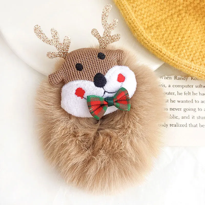 Girls Cute High Elastic Rubber Band Plush Faux Fur Scrunchies Christmas Ponytail Holders Hair Ring Elk Santa Bell Hair Rope 
Girls Cute High Elastic Rubber Band Plush Faux Fur Scrunchies Christmas Ponytail Holders Hair Ring Elk Santa Bell Hair Rope