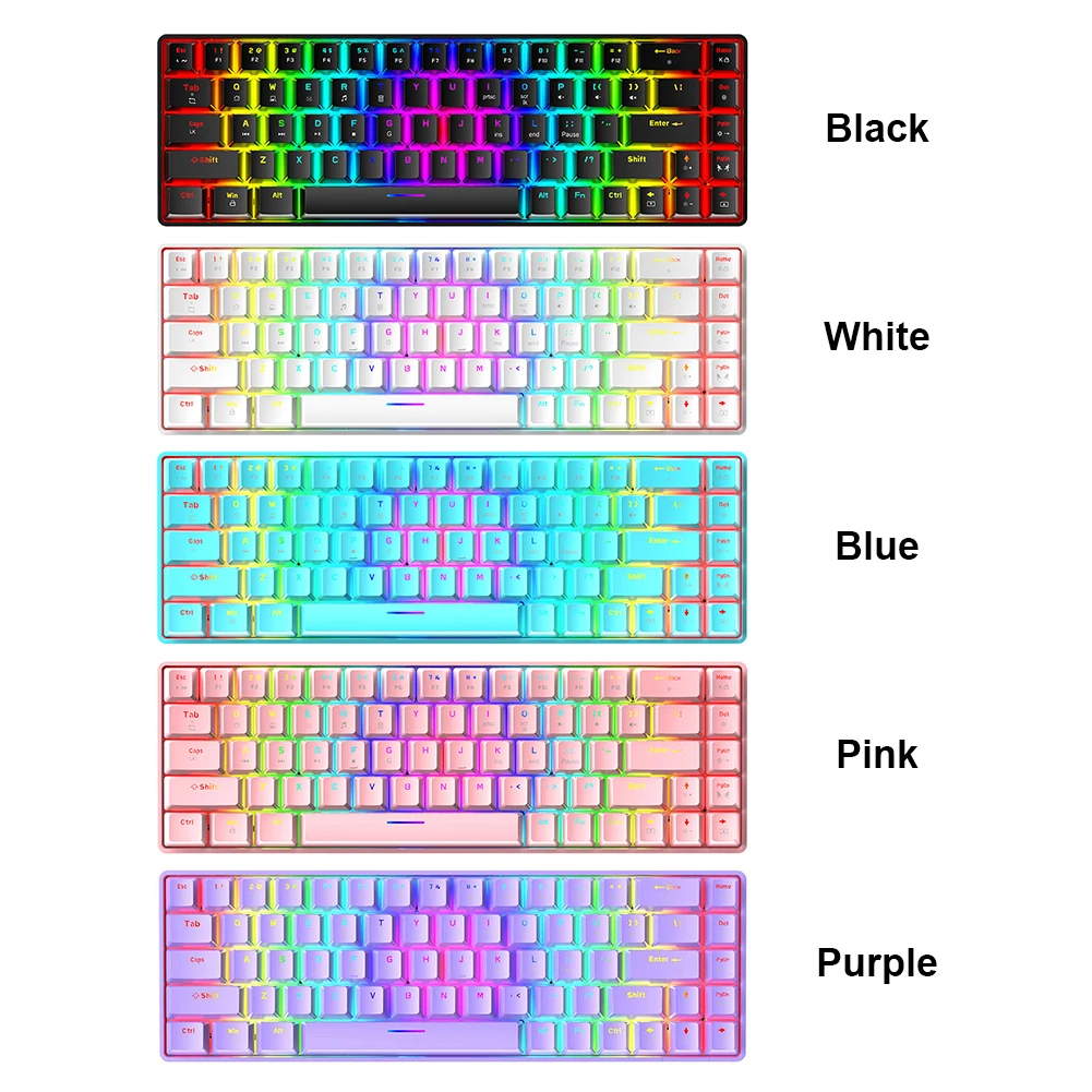 T8 Mechanical Gaming Keyboard Blue Switch 68 Keys USB Type C Wired Keyboard with 18 RGB Lights Effect for Desktop PC Gamer
T8 Mechanical Gaming Keyboard Blue Switch 68 Keys USB Type C Wired Keyboard with 18 RGB Lights Effect for Desktop PC Gamer