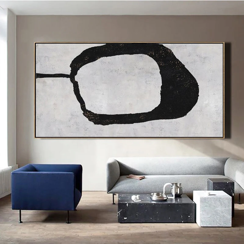 Horizontal Wall Art Canvas Painting Minimal Art Black White Abstract Painting Canvas Art Painting
Horizontal Wall Art Canvas Painting Minimal Art Black White Abstract Painting Canvas Art Painting