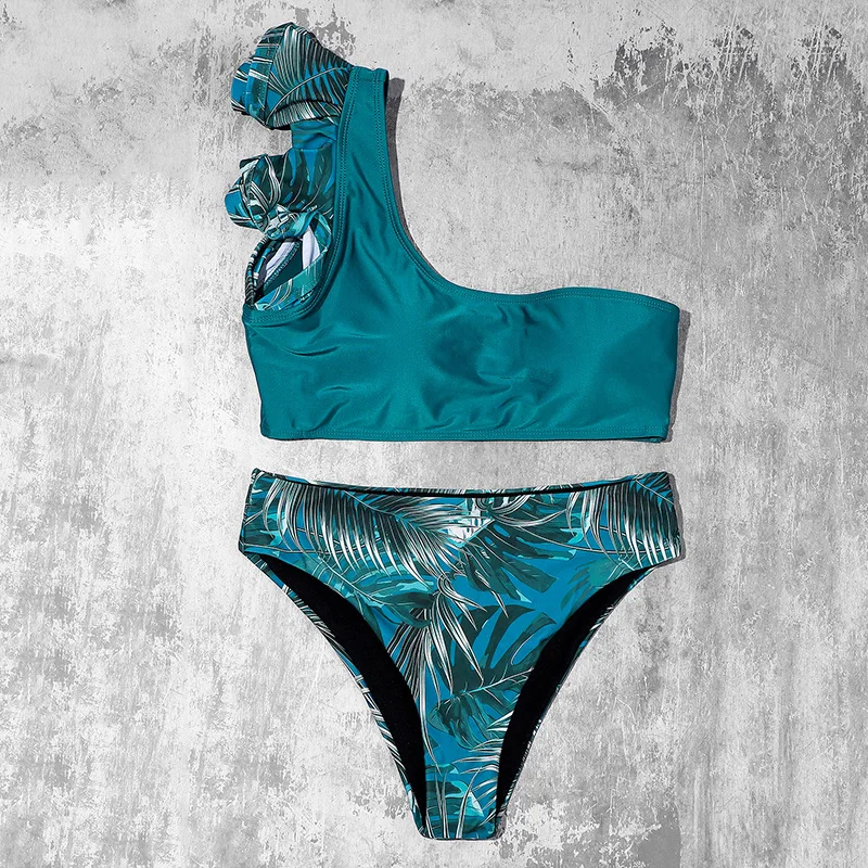 2020 Padded Leaves Print One Shoulder Swimsuit One Shoulder Sexy Split Bikinis High Waist Swimwear Women Brazilian Bikini
2020 Padded Leaves Print One Shoulder Swimsuit One Shoulder Sexy Split Bikinis High Waist Swimwear Women Brazilian Bikini