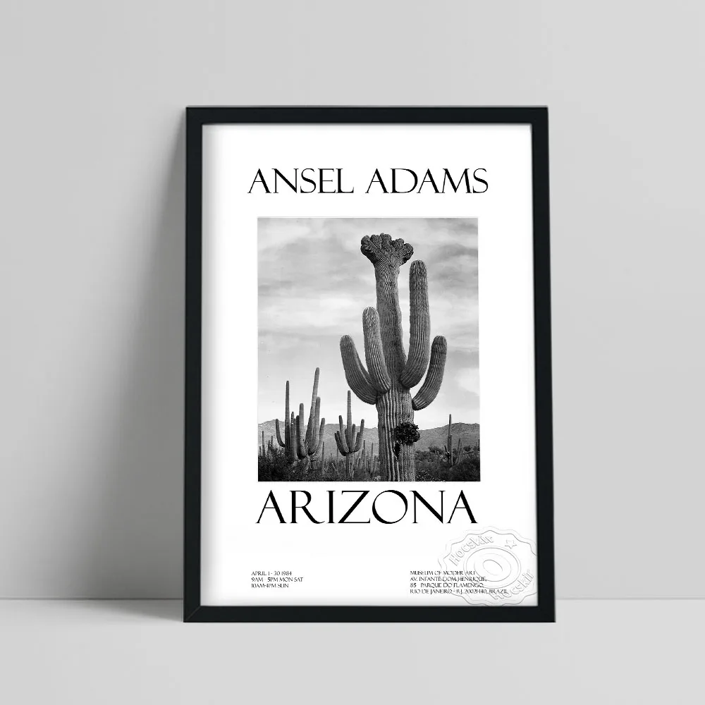 Ansel Adams Vintage Exhibition Poster, Arizona Saguaro Cactus Picture, Black White Plant Art Prints, Minimalist Wall Stickers
Ansel Adams Vintage Exhibition Poster, Arizona Saguaro Cactus Picture, Black White Plant Art Prints, Minimalist Wall Stickers