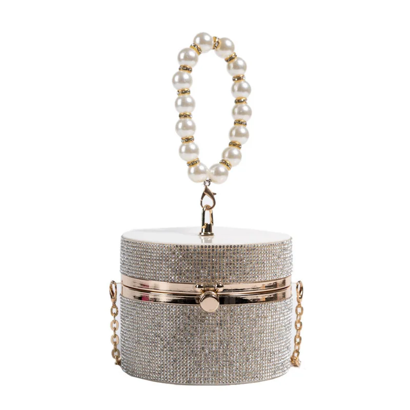 Diamond Acrylic Round Party Clutch Evening Bag for Women Pearl Handles Female Purses and Handbags Small Shoulder Crossbody Bag
Diamond Acrylic Round Party Clutch Evening Bag for Women Pearl Handles Female Purses and Handbags Small Shoulder Crossbody Bag