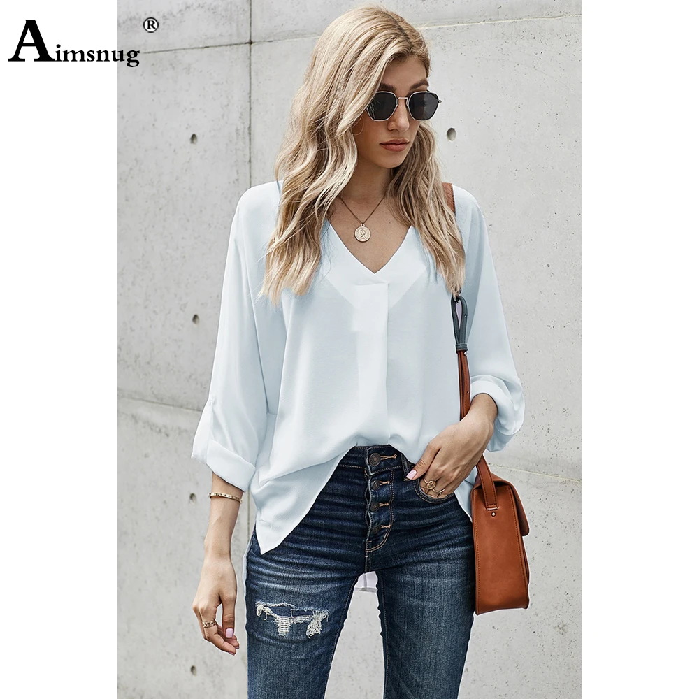 Women Elegant Fashion Tops Casual Pullovers Long Blouse 2021 Autumn New Chiffon Shirt Blusas Female Loose V-neck Shirts Clothing
Women Elegant Fashion Tops Casual Pullovers Long Blouse 2021 Autumn New Chiffon Shirt Blusas Female Loose V-neck Shirts Clothing