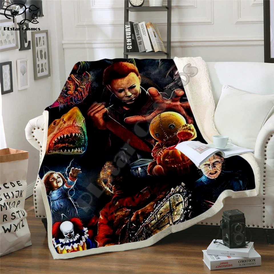 Plstar Cosmos Halloween horror movie Scream Team Zombie brid Blanket 3D print Sherpa Blanket on Bed Home Textiles style-10
Plstar Cosmos Halloween horror movie Scream Team Zombie brid Blanket 3D print Sherpa Blanket on Bed Home Textiles style-10