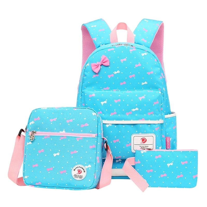 3 pecs/set bow printed orthopedic princess school bags for teenage girls Schoolbag for primary student sweet cute backpack
3 pecs/set bow printed orthopedic princess school bags for teenage girls Schoolbag for primary student sweet cute backpack