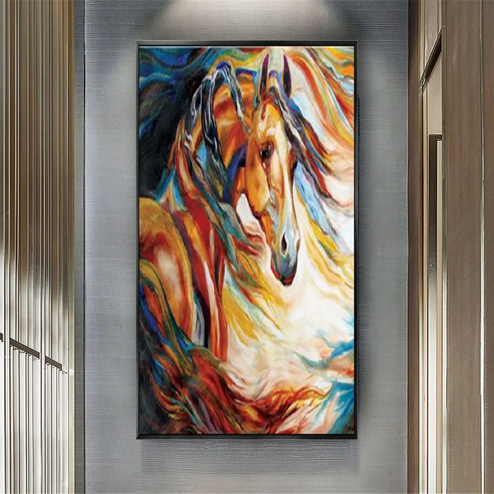 Handmade Modern Colorful Mane Horse Art Canvas Painting Animal Wall Painting for Living Room Home Decor Cuadros Abstract art
Handmade Modern Colorful Mane Horse Art Canvas Painting Animal Wall Painting for Living Room Home Decor Cuadros Abstract art