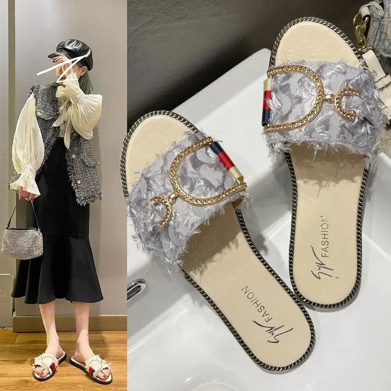 Women's Slippers 2021 Summer New Outdoor Internet Celebrity Lazy Flat Flip-Flops Non-Slip Ladies' Sandals
Women's Slippers 2021 Summer New Outdoor Internet Celebrity Lazy Flat Flip-Flops Non-Slip Ladies' Sandals