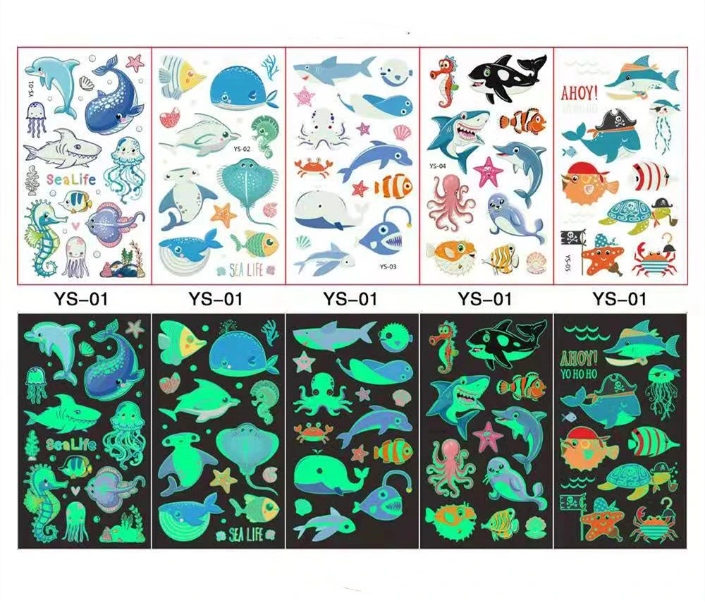 Luminous Children's Tattoo Stickers Waterproof, Flash Temporary False Tattoos Fit Face, Arms, Legs, Ocean Stickers
Luminous Children's Tattoo Stickers Waterproof, Flash Temporary False Tattoos Fit Face, Arms, Legs, Ocean Stickers