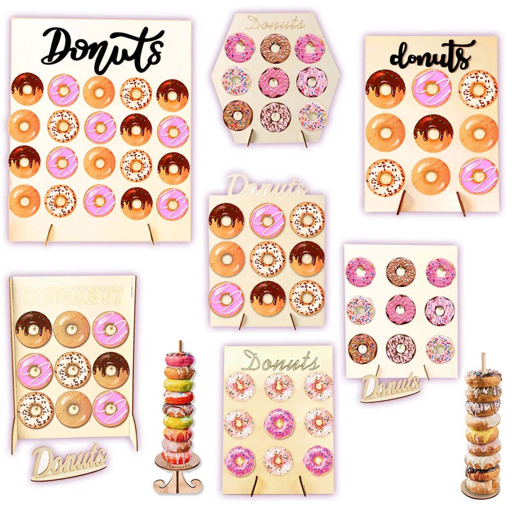 Wooden Wall Holds Donut Boards Stand Hanging Donuts DIY Table Wedding Decoration Baby Shower Kids Birthday Christmas Party Decor
Wooden Wall Holds Donut Boards Stand Hanging Donuts DIY Table Wedding Decoration Baby Shower Kids Birthday Christmas Party Decor