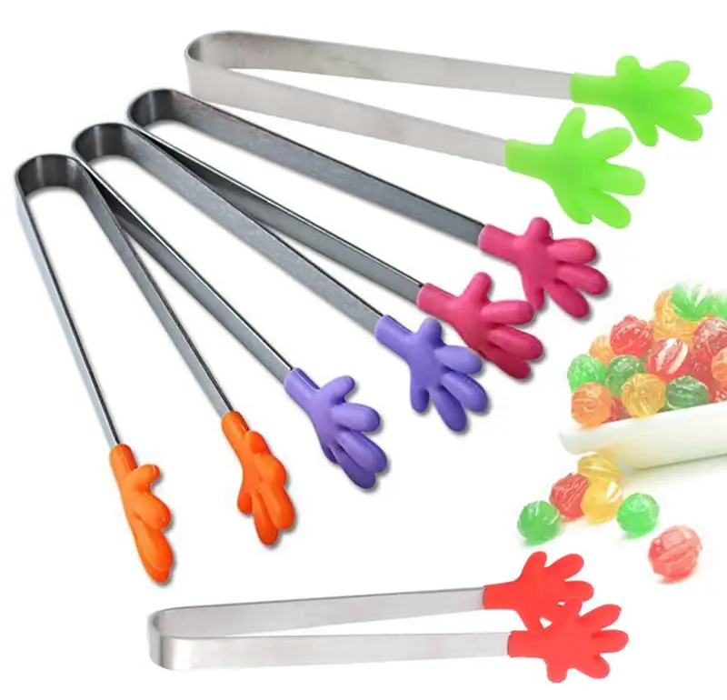 4Pcs/5Pcs Kitchen Food Tongs Small Palm Silicone Food Tongs Ice Candy Stainless Steel Non-Slip Mini Tongs Utensil Random Color
4Pcs/5Pcs Kitchen Food Tongs Small Palm Silicone Food Tongs Ice Candy Stainless Steel Non-Slip Mini Tongs Utensil Random Color