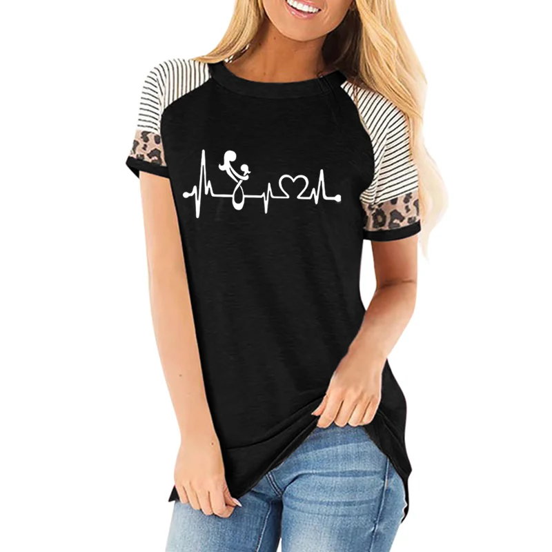 Women T-shirt ladies casual Harajuku short sleeve heart-shaped printing T-shirt retro T-shirt casual O-neck striped leopard top
Women T-shirt ladies casual Harajuku short sleeve heart-shaped printing T-shirt retro T-shirt casual O-neck striped leopard top