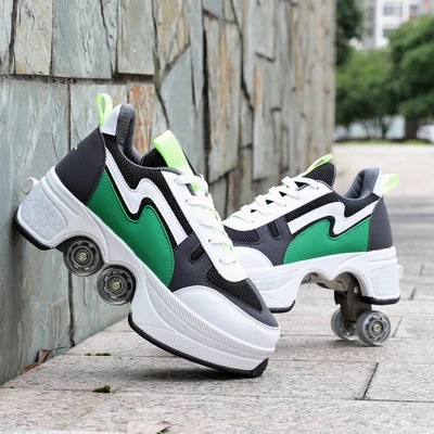 Adults Unisex Roller Skates with 4 Wheels Casual Shoes Deformation Heelys Parkour Sneakers For Kids Rounds Children Of Running
Adults Unisex Roller Skates with 4 Wheels Casual Shoes Deformation Heelys Parkour Sneakers For Kids Rounds Children Of Running
