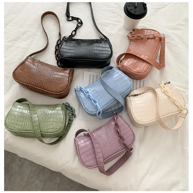 July&Sherly 2021 Spring Summer Solid Color PU Leather Retro Thick Chain Zip Single Shoulder Bag Women Female Handbag Baguette
July&Sherly 2021 Spring Summer Solid Color PU Leather Retro Thick Chain Zip Single Shoulder Bag Women Female Handbag Baguette