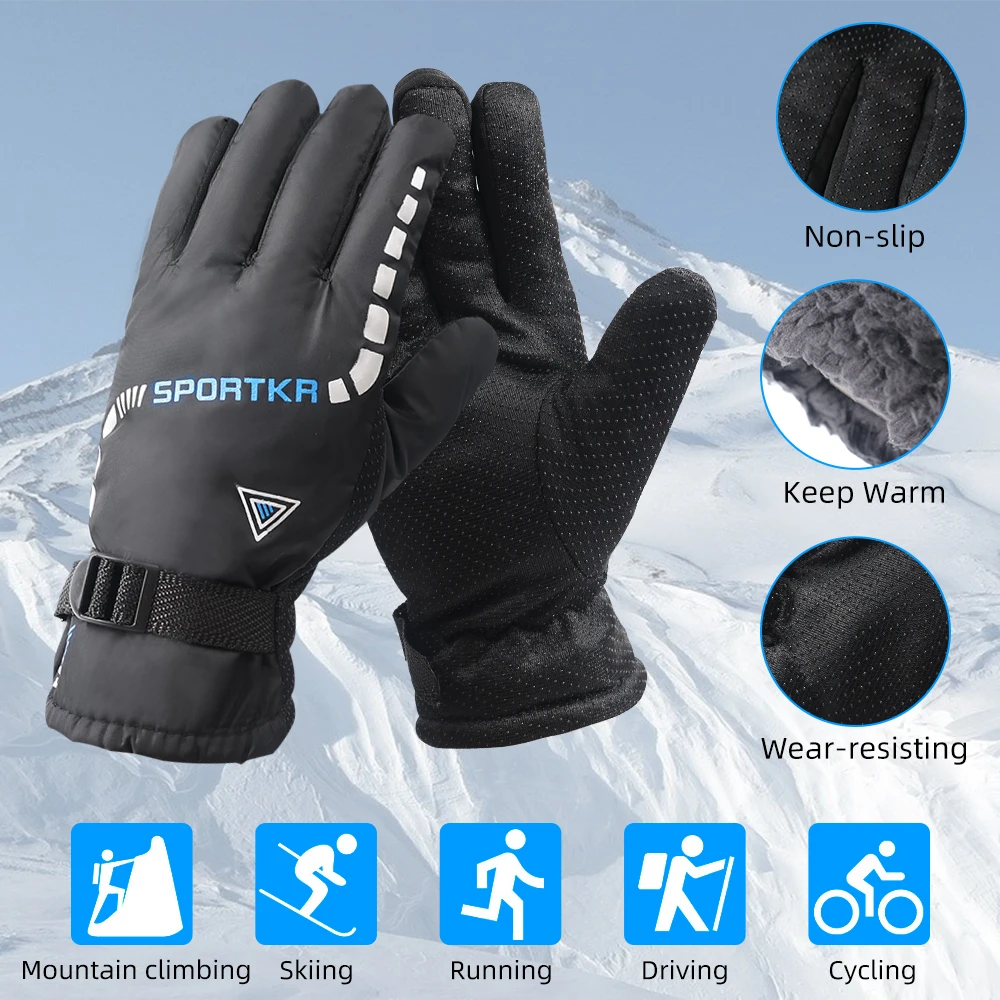 Winter Warm Ski Anti Slip Men Gloves Waterpoof Windproof Inner Velvet Mitten Outdoor Hiking Cycling Gloves Women Glove 1 Pair
Winter Warm Ski Anti Slip Men Gloves Waterpoof Windproof Inner Velvet Mitten Outdoor Hiking Cycling Gloves Women Glove 1 Pair