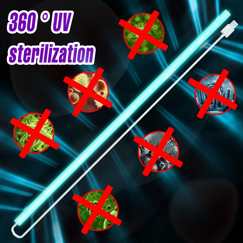 Smart Switch 254nm Ultraviolet Light LED Germicidal UV Hand Sweep Sensing Disinfection Lamp Tube 20/30/40/50CM Ozone | Лампы и