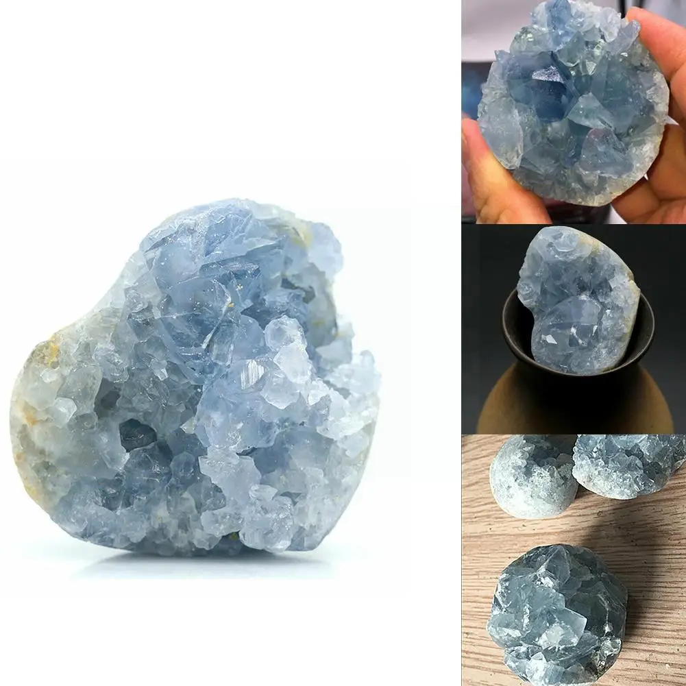 Natural Beautiful Celestite Crystal Healing Stone Cluster Blue Geode Rough Mineral Specimen Crystal Stone For Decoratio P8i5
Natural Beautiful Celestite Crystal Healing Stone Cluster Blue Geode Rough Mineral Specimen Crystal Stone For Decoratio P8i5