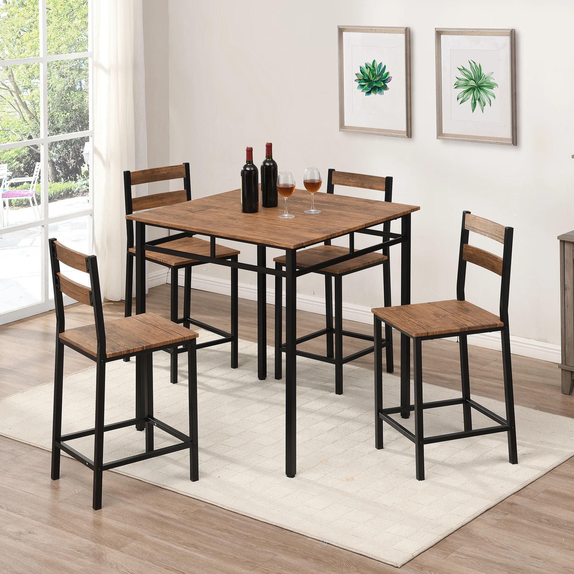 5 Piece Kitchen Furniture Set 4 Chairs Living Room Set Vintage Dining Table Set US Warehouse Drop Shipping
5 Piece Kitchen Furniture Set 4 Chairs Living Room Set Vintage Dining Table Set US Warehouse Drop Shipping