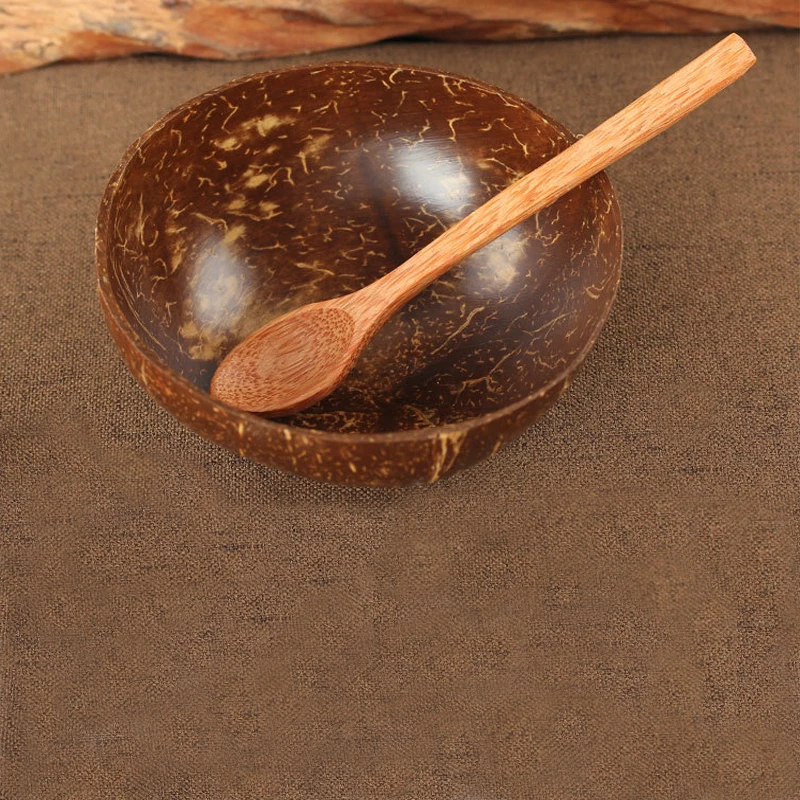 Natural Coconut Bowl with Spoon Fruit Salad Noodle Rice Bowl Wooden Fruit Bowl Handicraft Decoration Creative Coconut Shell Bowl
Natural Coconut Bowl with Spoon Fruit Salad Noodle Rice Bowl Wooden Fruit Bowl Handicraft Decoration Creative Coconut Shell Bowl