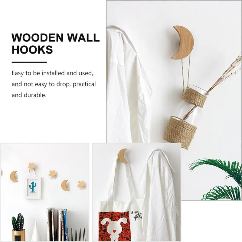 2Pcs Clothing Hat Hangers Decorative Hooks Wooden Wall Hooks Wall Storage Hooks for Bedroom Home Decor
2Pcs Clothing Hat Hangers Decorative Hooks Wooden Wall Hooks Wall Storage Hooks for Bedroom Home Decor