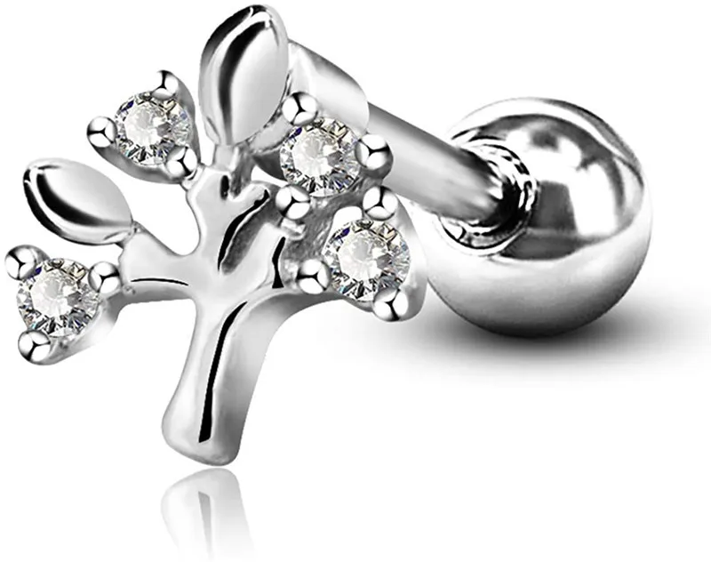 16G 316L Surgical Steel Cartilage Earring CZ Life Tree Tragus Earrings Helix Earring Piercing 
16G 316L Surgical Steel Cartilage Earring CZ Life Tree Tragus Earrings Helix Earring Piercing
