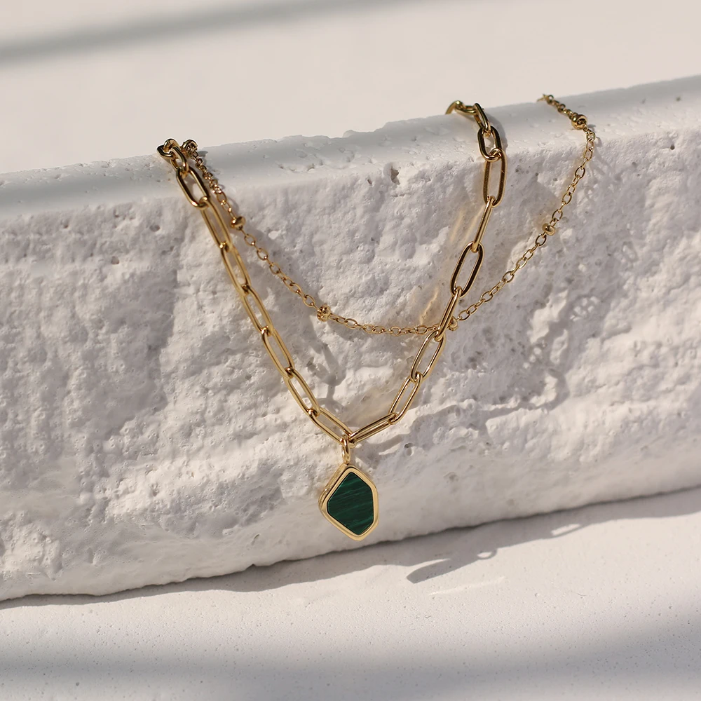Fashion Double Layer Punk Chain Geometric Green Charm Bracelet For Women Party Jewelry Gift
Fashion Double Layer Punk Chain Geometric Green Charm Bracelet For Women Party Jewelry Gift