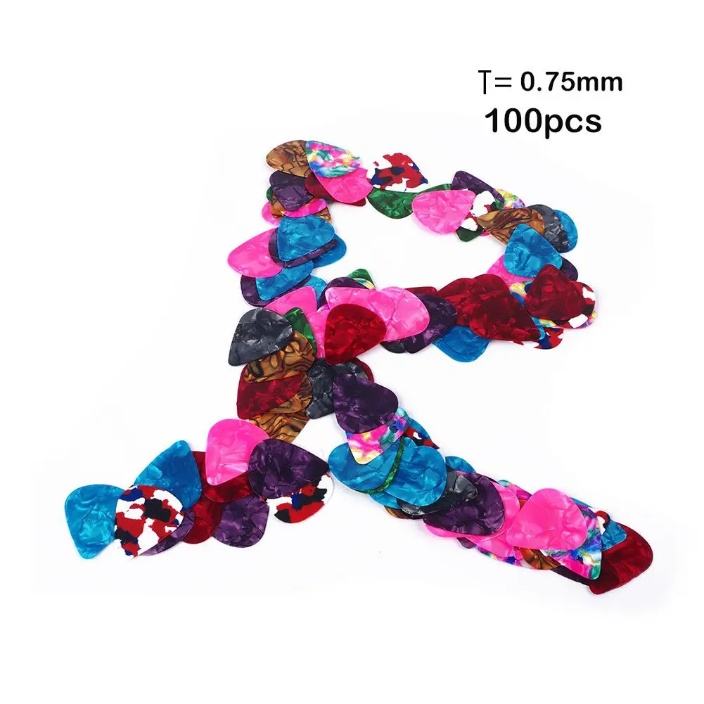 Top selling 100Pcs 0.46/0.75/1.2mm Guitar Picks Celluloid Smooth Wear Resistant Guitar Pick Accessories
Top selling 100Pcs 0.46/0.75/1.2mm Guitar Picks Celluloid Smooth Wear Resistant Guitar Pick Accessories