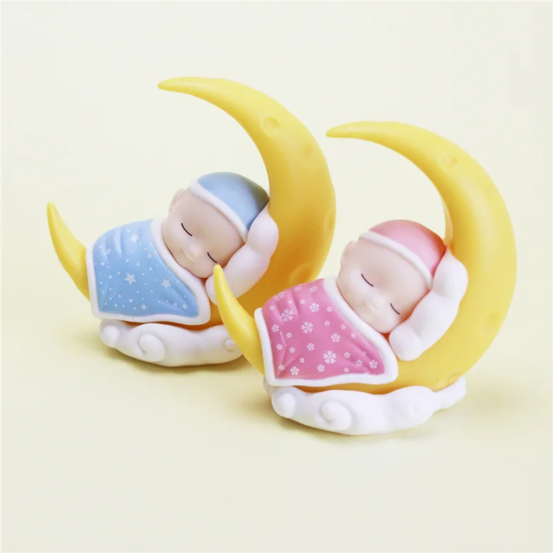 Фото Украшение для торта Doki сделай сам спящий малыш луна вставка украшения детского