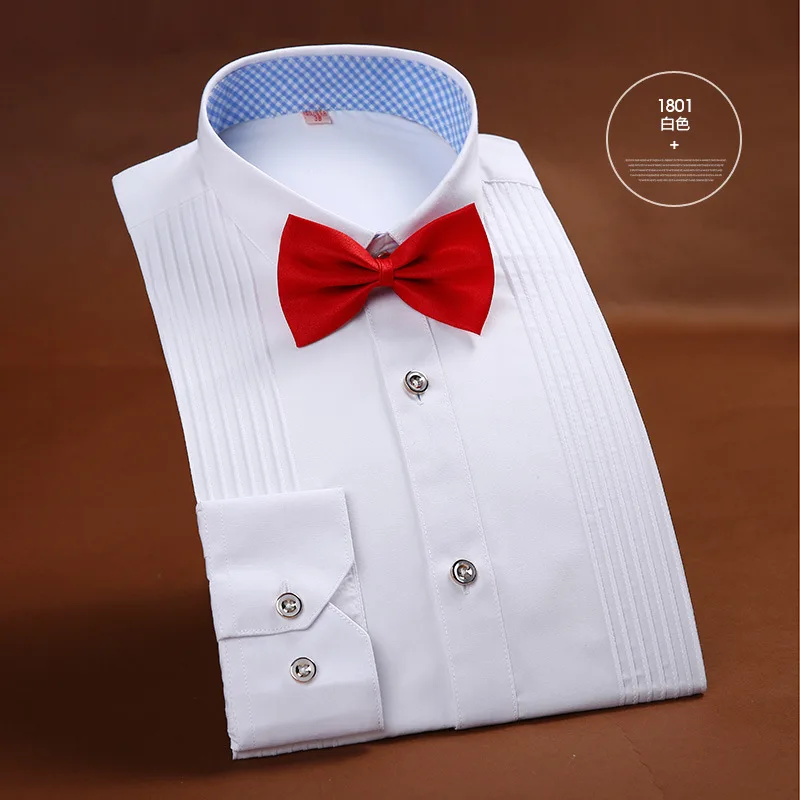 2019 spring new men's long sleeve shirt Korean slim fit men's best man shirt wedding white pink banquet dress
2019 spring new men's long sleeve shirt Korean slim fit men's best man shirt wedding white pink banquet dress