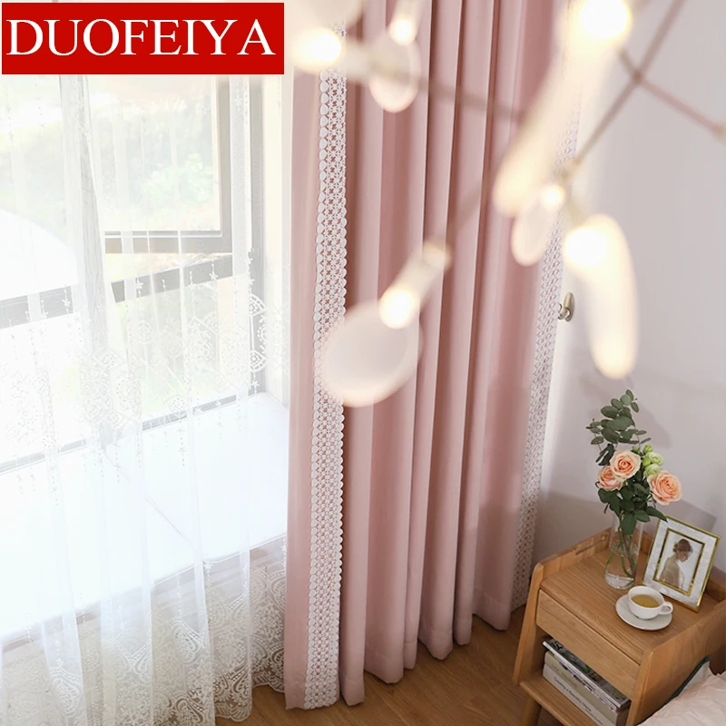 French Romantic Cotton Linen Lace Stitching Pink Princess Style Girl Room Curtains for Bedroom Living Room Customization
French Romantic Cotton Linen Lace Stitching Pink Princess Style Girl Room Curtains for Bedroom Living Room Customization