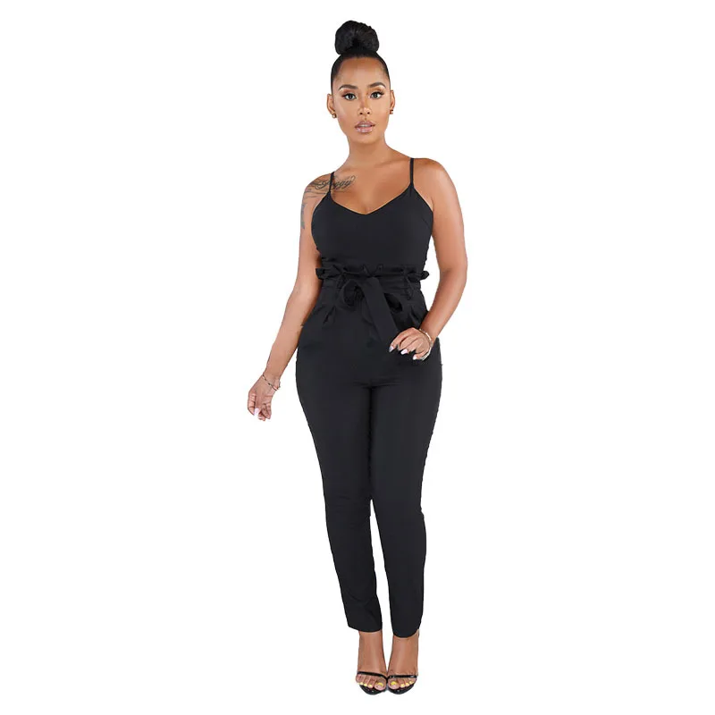 Women Jumpsuits Spaghetti Strap Slim Backless with Sashes Holiday Summer Wear Sexy Solid Female Playsuit Romper Black Yellow Red 
Women Jumpsuits Spaghetti Strap Slim Backless with Sashes Holiday Summer Wear Sexy Solid Female Playsuit Romper Black Yellow Red