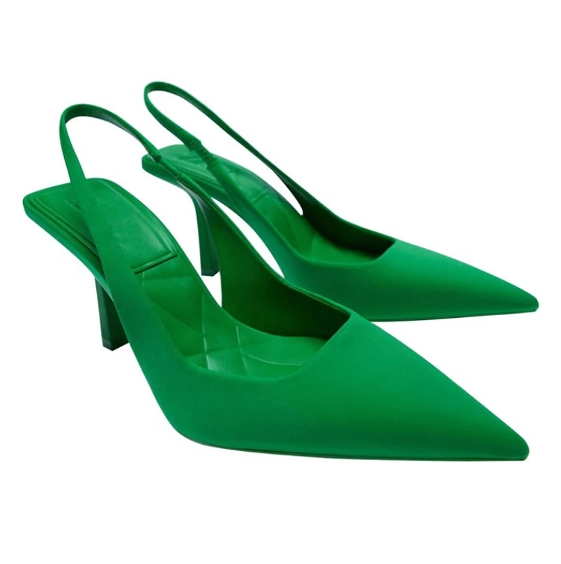 2022 Summer Autumn New Fashion Women's High-Heeled Sandals Thin Belt Pointed Toe Female Shoes Green 9CM Slingback Stiletto Shoes
2022 Summer Autumn New Fashion Women's High-Heeled Sandals Thin Belt Pointed Toe Female Shoes Green 9CM Slingback Stiletto Shoes