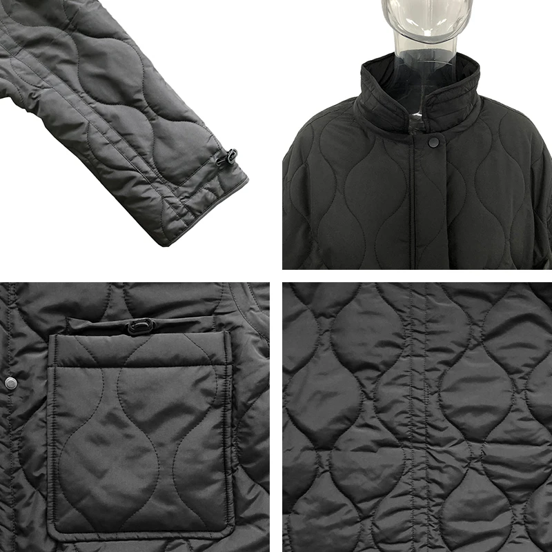 Elina Spring Stand Collar Short Parkas Women Vogue Pockets Coats Women Elegant Drawstring Casual Cotton Jackets Female Ladies
Elina Spring Stand Collar Short Parkas Women Vogue Pockets Coats Women Elegant Drawstring Casual Cotton Jackets Female Ladies