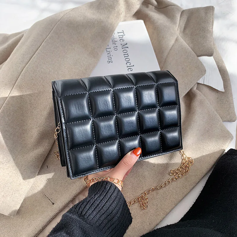 Women Bag PU Flap Solid Hasp Chains PU Flap Shoulder Bag Pures And Bags Crossbody Euro-America Style Luxury Designer Bag
Women Bag PU Flap Solid Hasp Chains PU Flap Shoulder Bag Pures And Bags Crossbody Euro-America Style Luxury Designer Bag